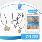 Vòng cổ sao biển màu cà phê dây cotton phủ sáp