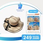 Nón cói đi biển bucket nơ cá tính nữ N42