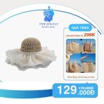 Nón coi mềm đi biển đính hoa N45